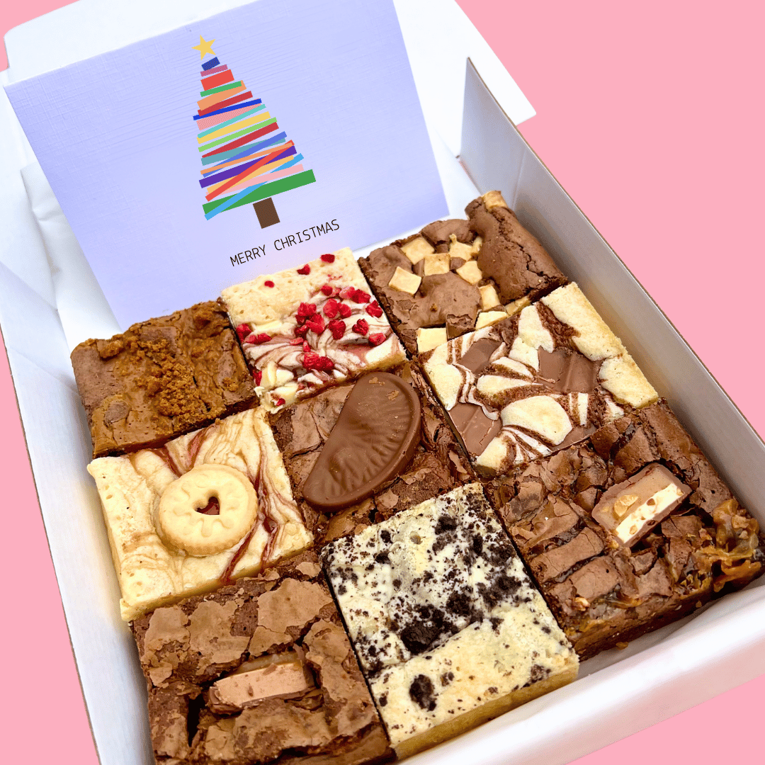 Christmas Brownie & Blondie Mixed Box - Blondies Bakes