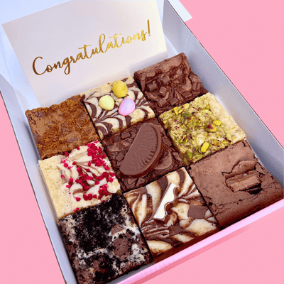 Congratulations Brownie & Blondie Mixed Box - Blondies Bakes