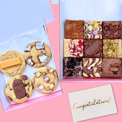 Congratulations Ultimate Brownie, Blondie & Cookie Bundle - Blondies Bakes