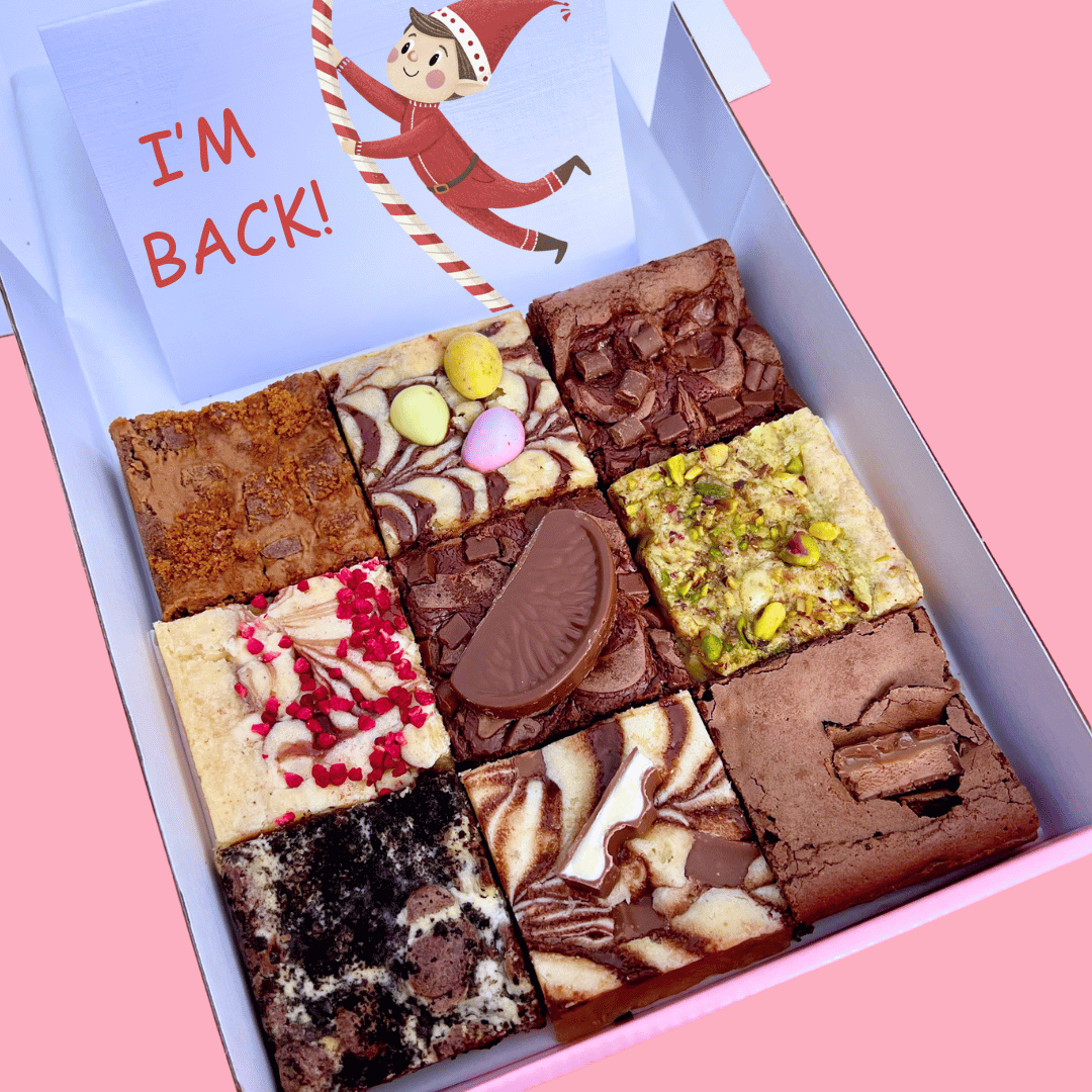 Elf I'm Back Brownie & Blondie Mixed Box - Blondies Bakes