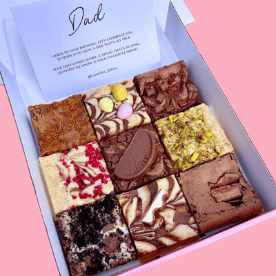 Personalised Brownie & Blondie Poem Mixed Box - Blondies Bakes