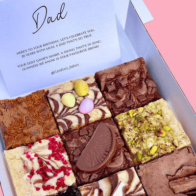 Personalised Brownie & Blondie Poem Mixed Box - Blondies Bakes