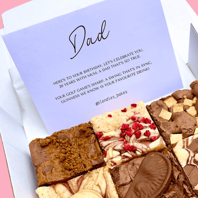 Personalised Poem Brownie & Blondie Mixed Box - Blondies Bakes