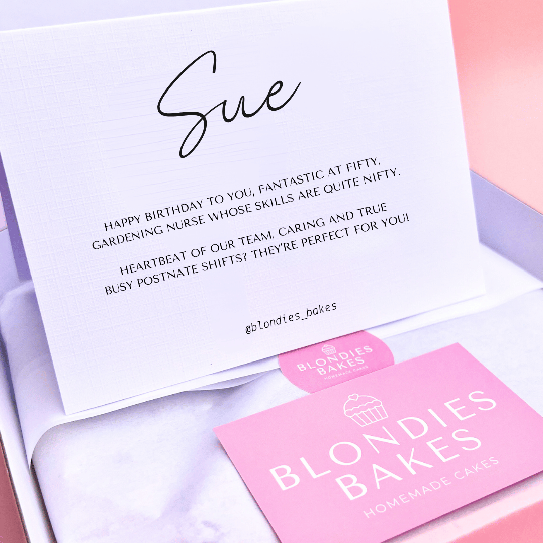 Personalised Poem Brownie & Blondie Mixed Box - Blondies Bakes