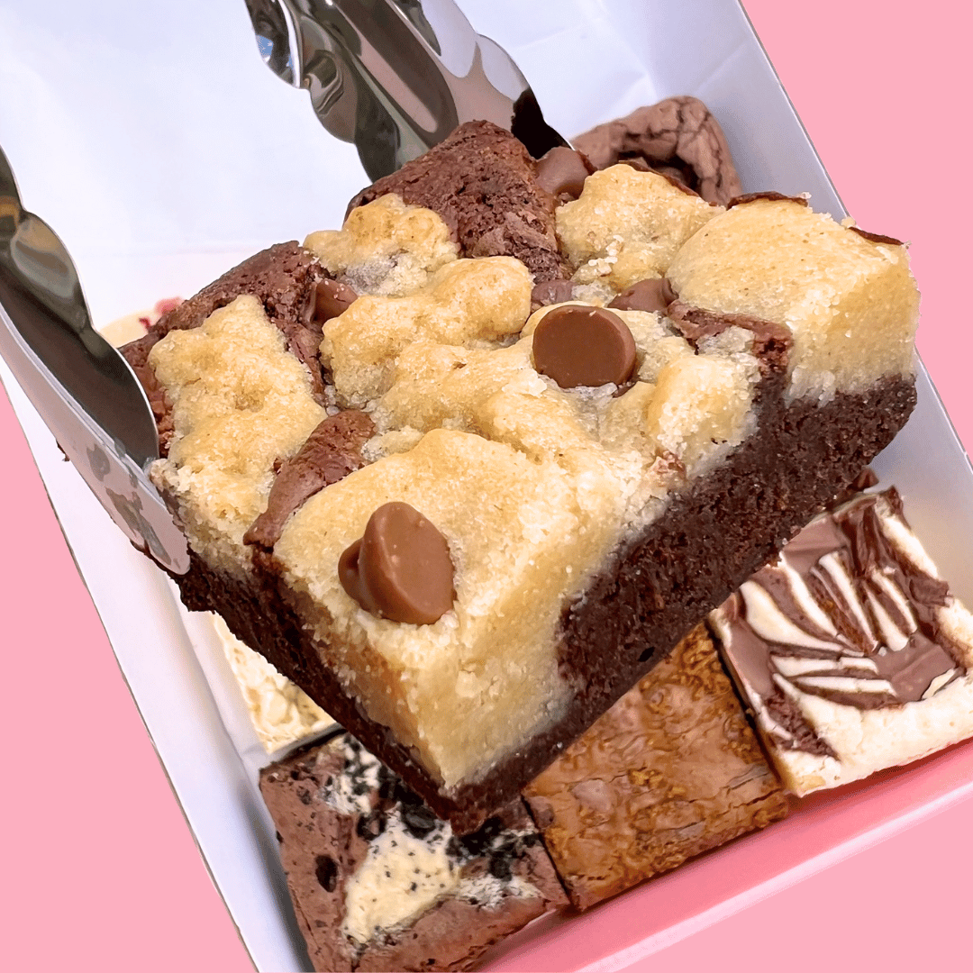 Personalised Poem Brownie & Blondie Mixed Box - Blondies Bakes