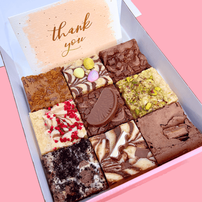 Thank You Brownie & Blondie Mixed Box - Blondies Bakes